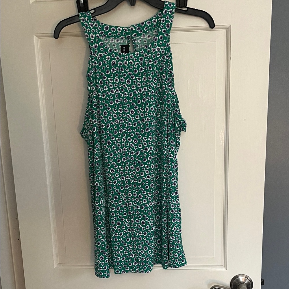 Green Patterned Women's Top by Fortune + Ivy